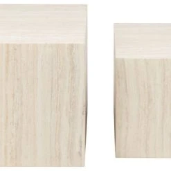 Ei Brändiä Dice Sarjapöytä 2-osainen Travertiini -Veke Myymälä dice 2 osainen sarjapoyta travertiini