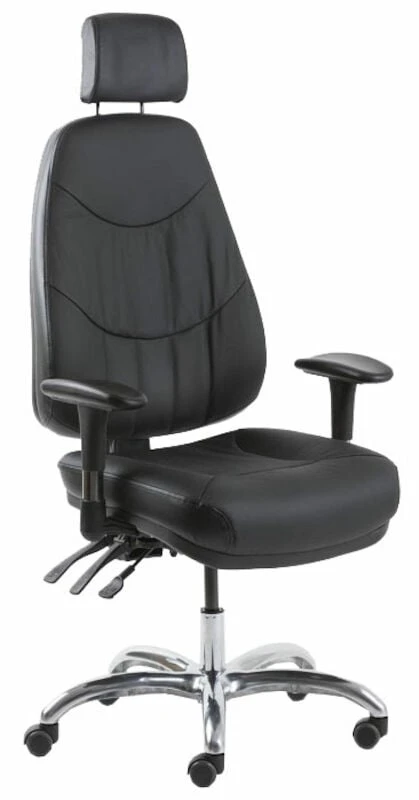 Director 04 Työtuoli Musta Nahka 4 Director 04 Työtuoli Musta Nahka - Image 2