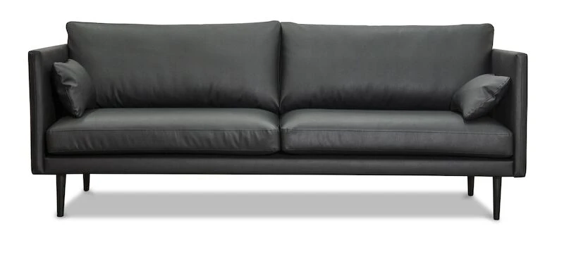 Veke Kajo 3-istuttava Sohva Musta Bonded-nahka, Mustat Jalat 7 Veke Kajo 3-istuttava Sohva Musta Bonded-nahka, Mustat Jalat - Image 5