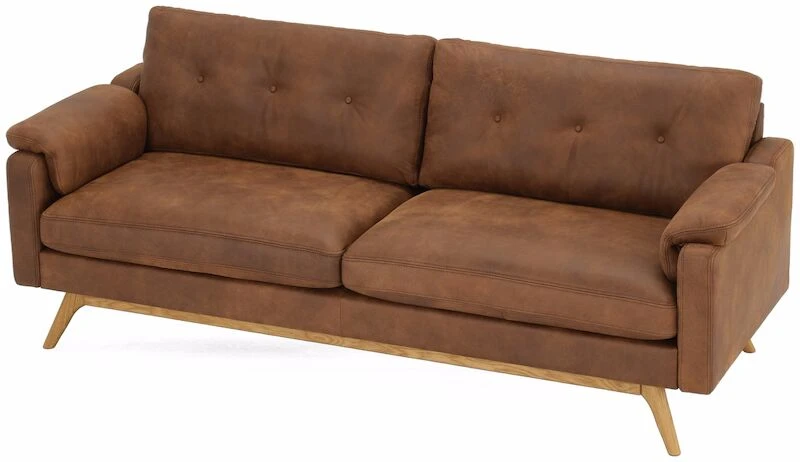 BD-Möbel Eastwood Sohva Maxi Ruskea 41 Tribe Nubuk-nahka, Jalat öljytty Tammi 220 4 BD-Möbel Eastwood Sohva Maxi Ruskea 41 Tribe Nubuk-nahka, Jalat öljytty Tammi 220 - Image 2