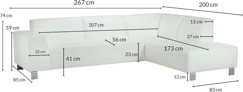 Veke Elis Avokulmasohva Oikea, Musta Madryt 910 PU-keinonahka 7 Veke Elis Avokulmasohva Oikea, Musta Madryt 910 PU-keinonahka - Image 5