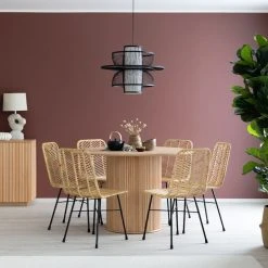 Eureka Verso-Cairo Pyöreä 6-hengen Ruokailuryhmä Luonnonväri -Veke Myymälä elo natural riippuvalaisin 65 cm musta web 7