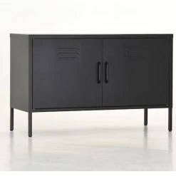 Eureka Carbon Tv-taso 100x40 Cm Musta -Veke Myymälä eureka Carbon matala kaappi musta 1 0