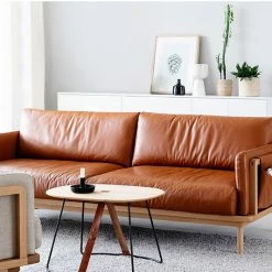 Soft Kaluste Framework 3,5-istuttava Nahkasohva Konjakki Nahka Lena 5478, Tammi Jalat -Veke Myymälä framework 3 4 istuttava nahkasohva lena5478