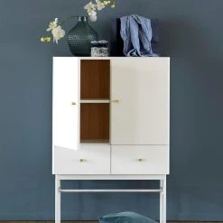 Rowico Glendale Kaappi Valkoinen/metalli -Veke Myymälä glendale skap 2 p