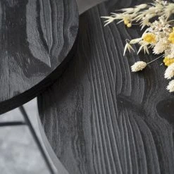 Rowico Grafton Sarjapöytä Ø50/Ø40 Musta/musta Metalli