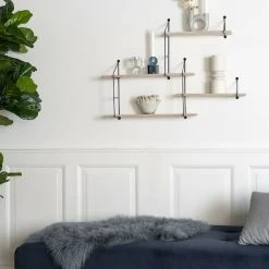 House Nordic Harlem Seinähylly Luonnonväri/musta -Veke Myymälä harlem seinahylly luonnonvari musta 1