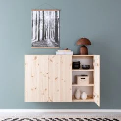 Veke Havu Kaappi 120x32 Cm Puuvalmis -Veke Myymälä havu kaappi puuvalmis 120cm seinalla web 25