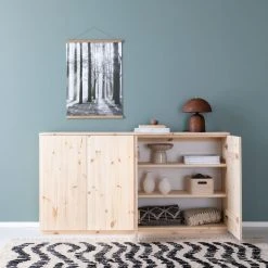 Veke Havu Senkki 160x32 Cm Puuvalmis -Veke Myymälä havu kaappi puuvalmis 160cm sokkelilla ja kannella web 31