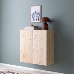 Veke Havu Kaappi 80x32 Cm Puuvalmis -Veke Myymälä havu kaappi puuvalmis 80cm seinalla web 12