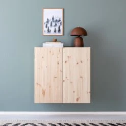 Veke Havu Kaappi 80x32 Cm Puuvalmis -Veke Myymälä havu kaappi puuvalmis 80cm seinalla web 17