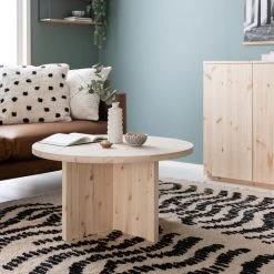 Veke Havu Pyöreä Sohvapöytä Ø80 Cm Puuvalmis