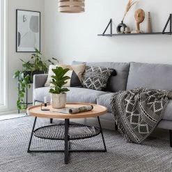 Veke Hilla Pyöreä Sohvapöytä 80 Cm Tammi/musta -Veke Myymälä hilla sohvapoyta 80cm tammi musta web 7