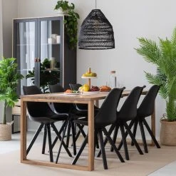 Veke Honka-Bergen 6-hengen Ruokailuryhmä Antiikki/musta -Veke Myymälä honka lankkupoyta 180x90 antiikkipetsattu bergen tuoli musta web 2