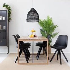 Veke Honka-Bergen 6-hengen Ruokailuryhmä Antiikki/musta -Veke Myymälä honka lankkupoyta 180x90 antiikkipetsattu bergen tuoli musta web 7