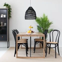 Veke Honka-Wienberg 6-hengen Ruokailuryhmä Antiikki/musta