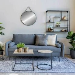 House Nordic Bergamo Apupöytä Ø40 Cm Musta/ Luonnonväri -Veke Myymälä house nordic bergamo apupoyta 40cm 1