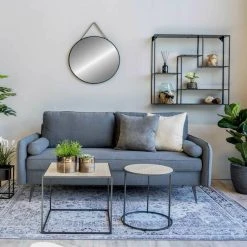 House Nordic Bergamo Apupöytä 50x50 Cm Musta/ Luonnonväri