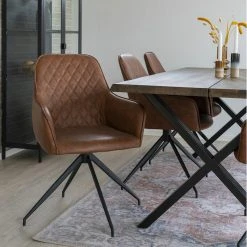 House Nordic Harbo Tuoli Kääntyvä, Ruskea PU-keinonahka -Veke Myymälä house nordic harbo kaantuva tuoli ruskea 2 1