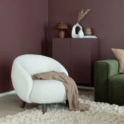 House Nordic Savona Nojatuoli Keinotekoinen Lampaannahka Valkoinen -Veke Myymälä house nordic savona nojatuoli web 7