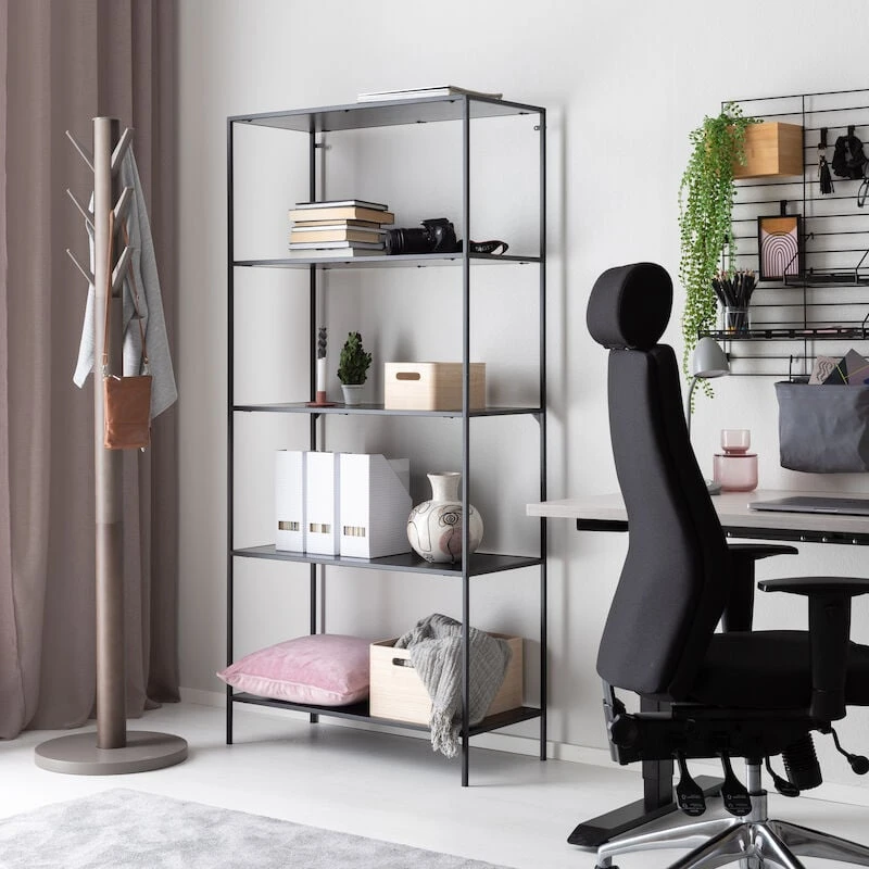 House Nordic Vita Avohylly Musta, Tammihyllyillä 80x36x170 Cm 8 House Nordic Vita Avohylly Musta, Tammihyllyillä 80x36x170 Cm - Image 6