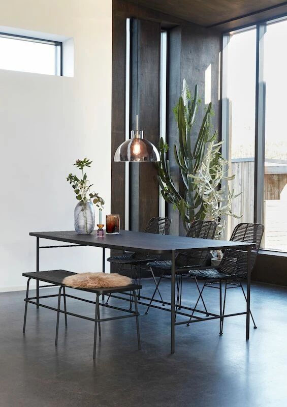 Hübsch Norm Ruokapöytä 205x100 Cm, Musta 3 Hübsch Norm Ruokapöytä 205x100 Cm, Musta