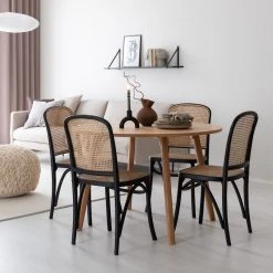 Hübsch Ground Pyöreä Ruokapöytä 115 Cm, Tammi -Veke Myymälä hubsch pyorea ruokapoyta 115cm tammi web 3