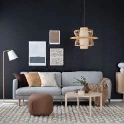 Hübsch Mochi Villarahi Nahkahihnalla 50 Cm Ruskea -Veke Myymälä hubsch villarahi nahkahihnalla 50cm ruskea web 4