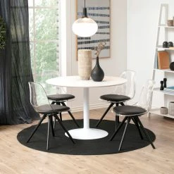 Ei Brändiä Ibiza Pyöreä Ruokapöytä Ø110 Cm Marmori Musta