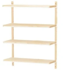 Kulmala-Tuote Ilma Seinähylly Vaakakannakkeella 80 Valkoinen