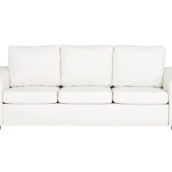 Veke Joel 3-istuttava Sohva Valkoinen 010 Bonded-nahka Wenge Jalat -Veke Myymälä joel sohva 3 istuttava valkoinen bonded nahka web kalustekauppa