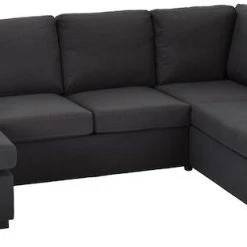 Veke Joel U-kulmasohva Oikea D3A Tummanharmaa Inari 95 Kangas Wenge Jalat -Veke Myymälä joel u kulmasohva inari 95 oikea kuva1