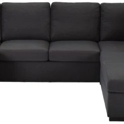 Veke Joel U-kulmasohva Oikea D3A Tummanharmaa Inari 95 Kangas Wenge Jalat -Veke Myymälä joel u kulmasohva inari 95 oikea kuva2