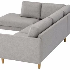 Veke June Avokulmasohva Vasen A2.5 Vaaleanharmaa Rocco 570 Kangas -Veke Myymälä june avokulmasohva vaaleanharmaa vasen 00