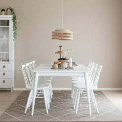 Veke Kaarna Pinnatuoli Musta/koivu -Veke Myymälä kaarna 8 hengen ruokailuryhma valkoinen web 16 2