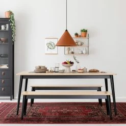 Veke Kaarna Ruokapöytä 180x90 Cm Harmaa/valkoinen -Veke Myymälä kaarna ruokapoyta