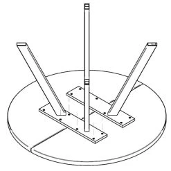 Veke Kaiku Ruokapöydän Kansi Ø130 Cm Vahattu Tammi
