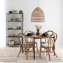 Halmar Morgan Ruokapöytä Ø120 Cm Musta/tammi -Veke Myymälä kaisla rottinkituoli luonnonvari web