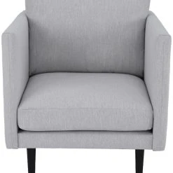 Veke Kajo Nojatuoli Vaaleanharmaa Melva 83 Kangas, Mustat Jalat -Veke Myymälä kajo nojatuoli vaaleanharmaa melva kangas 4