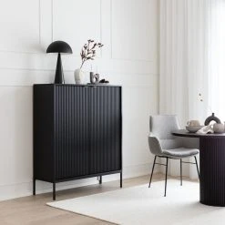 Eureka Latte Kaappi 104x39x125 Cm Musta