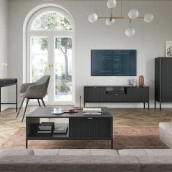 Eureka Latte Tv-taso 154x39 Cm Musta -Veke Myymälä latte tv taso musta 5