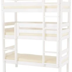 Veke Liisa Pieni 3-kerrossänky 70x155 Cm Valkoinen -Veke Myymälä liisa pieni 3 kerrossanky valkoinen patjoilla 04