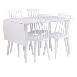 Rowico Lotta Ruokailuryhmä Klaffipöydällä Valkoinen/ Valkoinen -Veke Myymälä lotta 110649 110651 r web 1