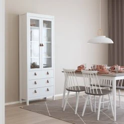 Veke Kaarna Ruokapöytä 130x90 Cm Valkoinen -Veke Myymälä madrid levea vitriini valkoinen web 7