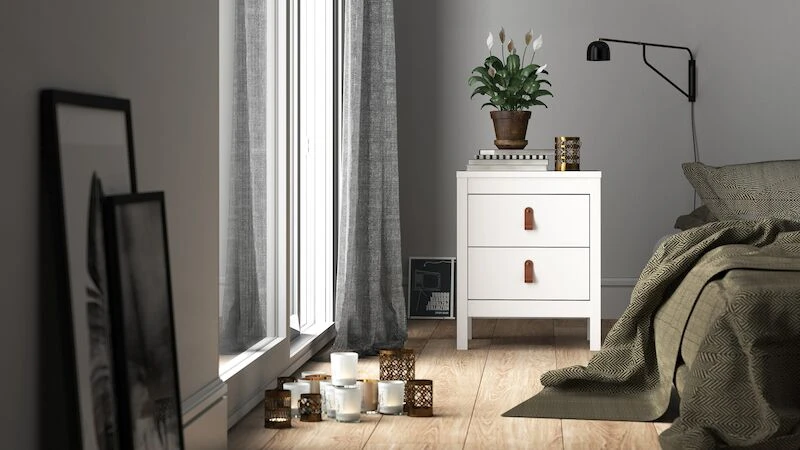 Tvilum Madrid Yöpöytä Valkoinen 3 Tvilum Madrid Yöpöytä Valkoinen