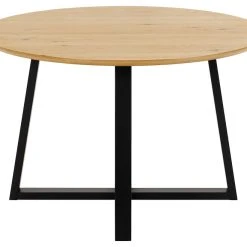 Ei Brändiä Malika Pyöreä Ruokapöytä Ø120 Cm öljytty Tammi/musta