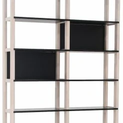 Veke Mella Kirjahylly Valkaistu Koivu/musta 139x36 Cm -Veke Myymälä mella kirjahylly valkaistukoivu musta2