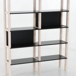 Veke Mella Kirjahylly Valkaistu Koivu/musta 139x36 Cm