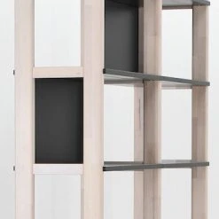 Veke Mella Kirjahylly Valkaistu Koivu/musta 139x36 Cm -Veke Myymälä mella kirjahylly valkaistukoivu musta4