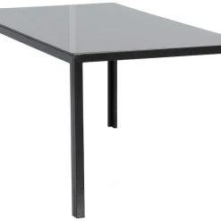 Veke Milli Ruokapöytä 180x90 Cm Musta Metalli/karkaistu Lasi -Veke Myymälä milli ruokapoyta 180x90 musta 04